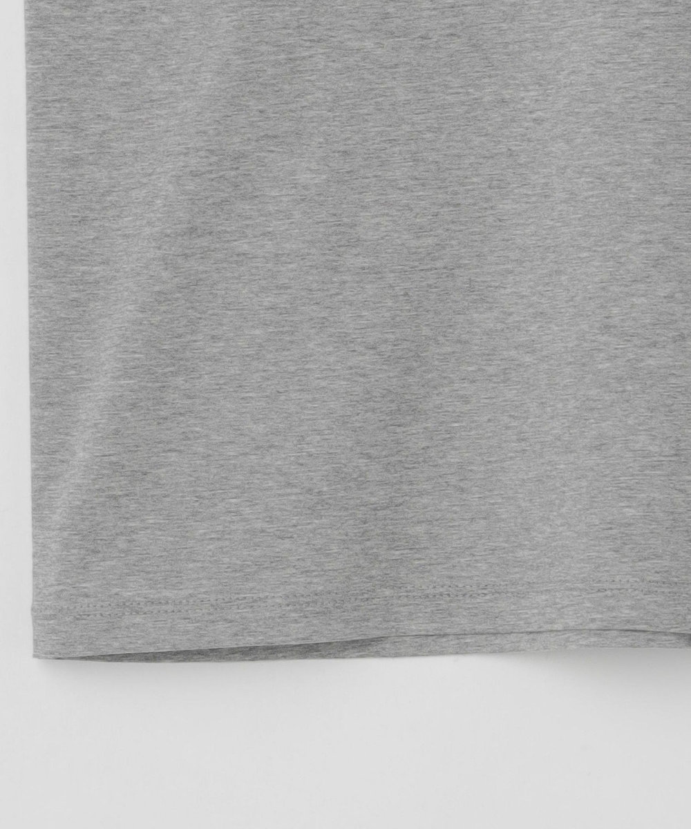 MOGA ハイゲージ天竺フォトプリントTシャツ トップグレー