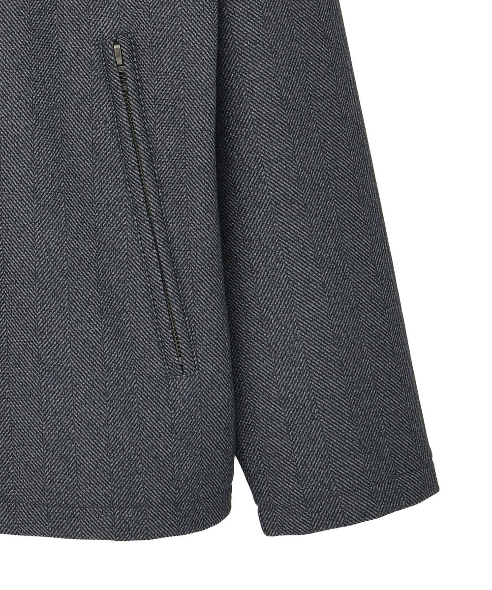 MEN'S BIGI ヒートパフォーマー ヘリンボーンプリント フードパーカー グレー系その他