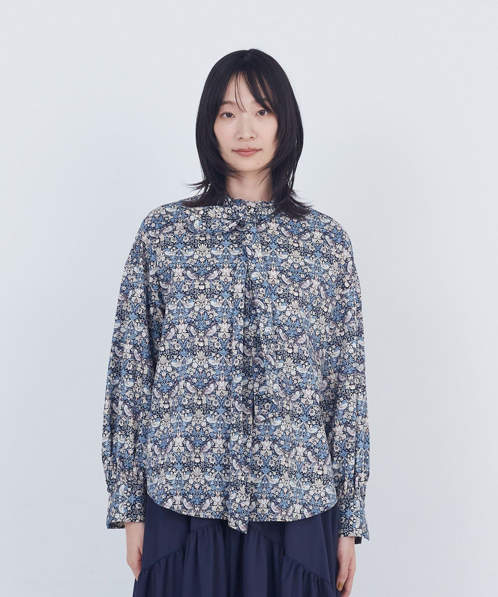 ADIEU TRISTESSE リバティプリントブラウス グレー系その他