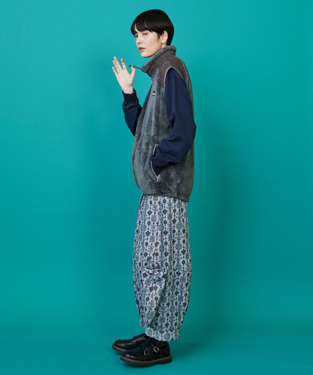 FRAPBOIS FRAPBOIS×WILD THINGS シャギーフリースベスト グレー