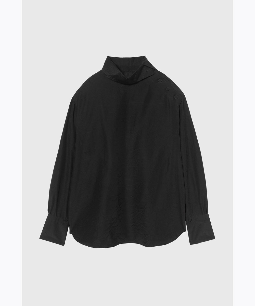 DÉPAREILLÉ SILK CUPRA WASHER BLOUSE / シルクキュプラワッシャーブラウス ブラック