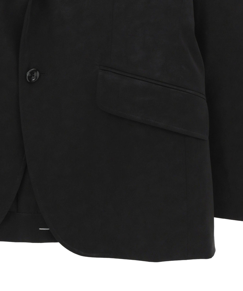 MEN'S BIGI フェイクレザー テーラードジャケット ブラック