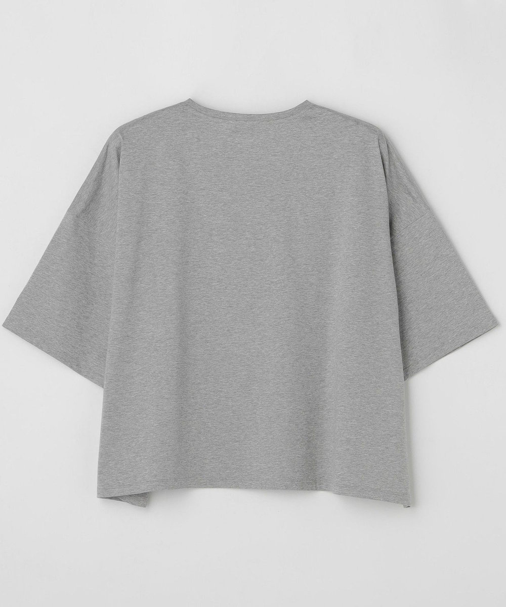 MOGA ハイゲージ天竺フォトプリントTシャツ トップグレー