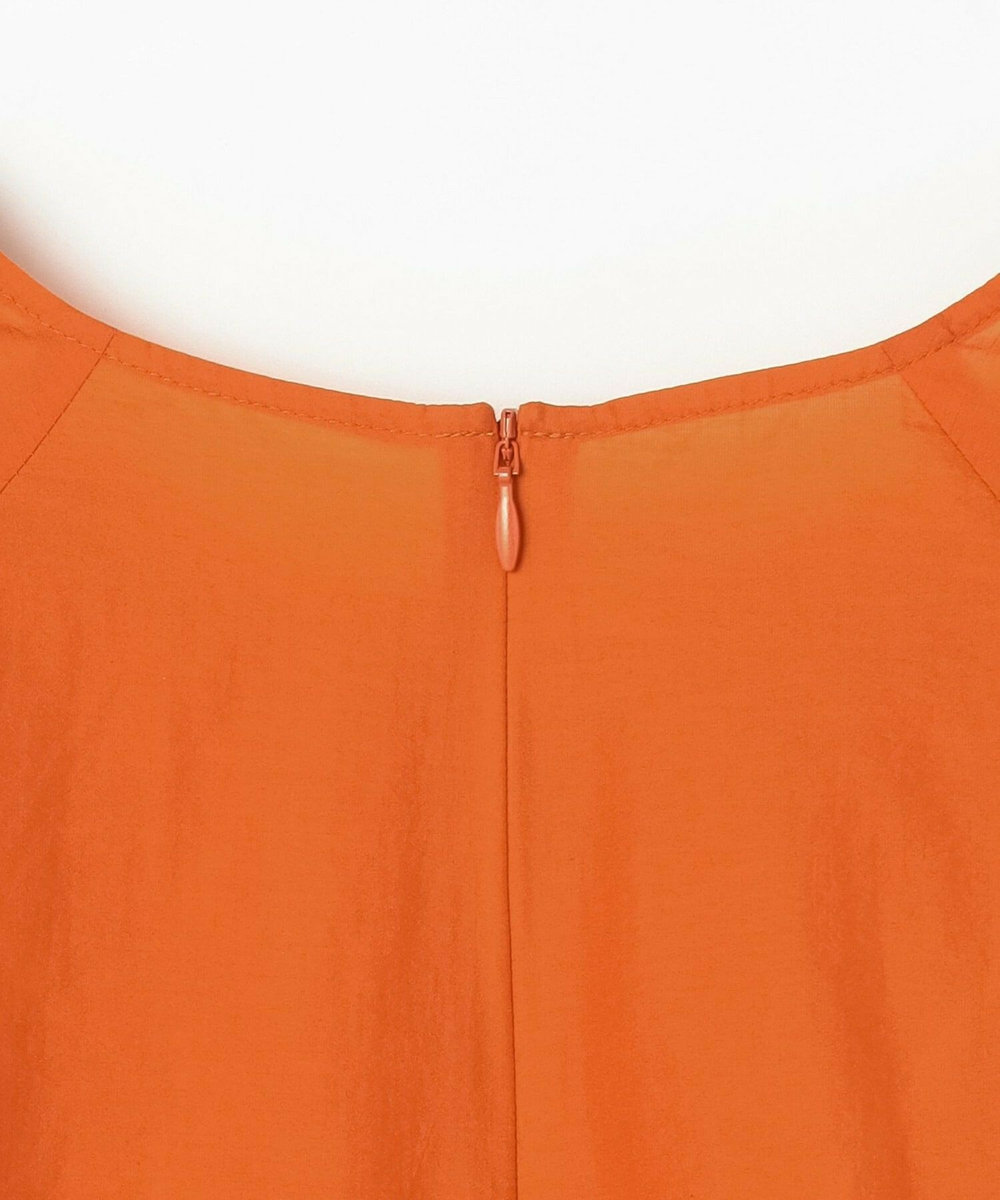 feerique Lサイズ（大きいサイズ） 【大きいサイズ】feerique　ナイロンコットンタフタコクーンシルエットブラウス オレンジ