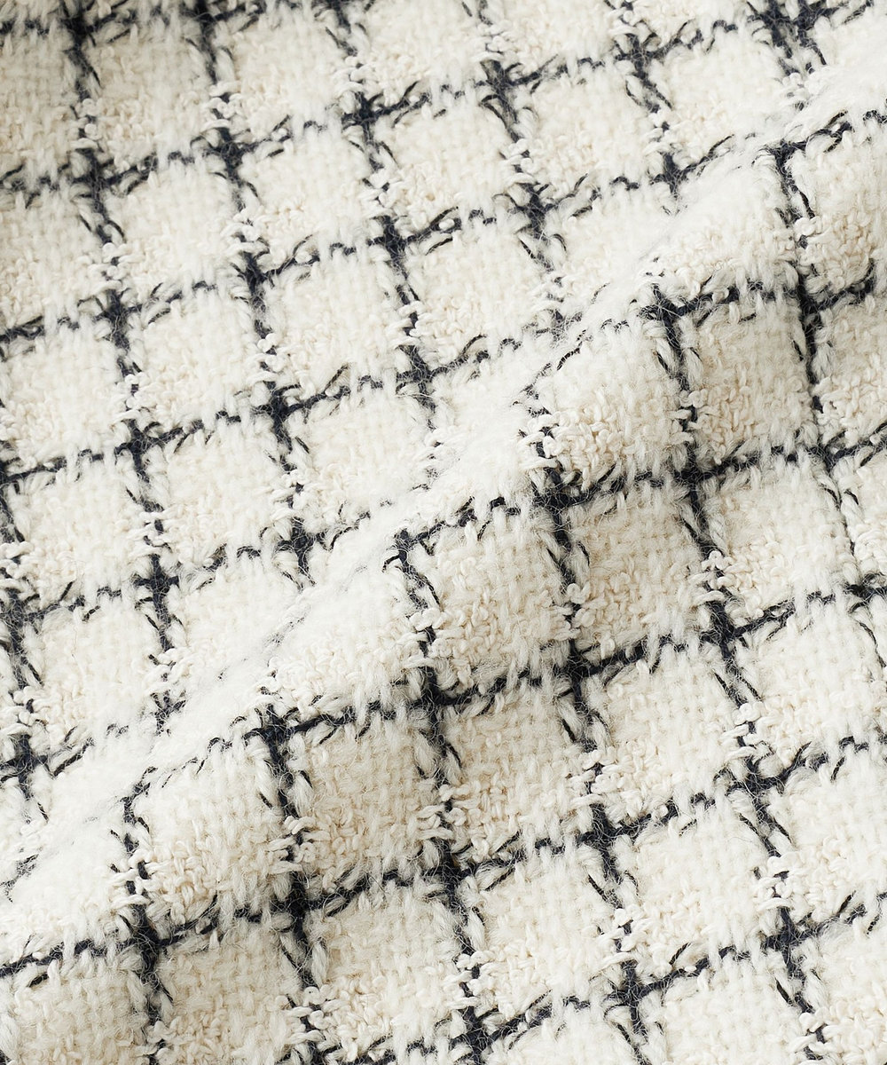 L'EQUIPE COUTURIER LINTONツイードテーラードジャケット オフホワイト