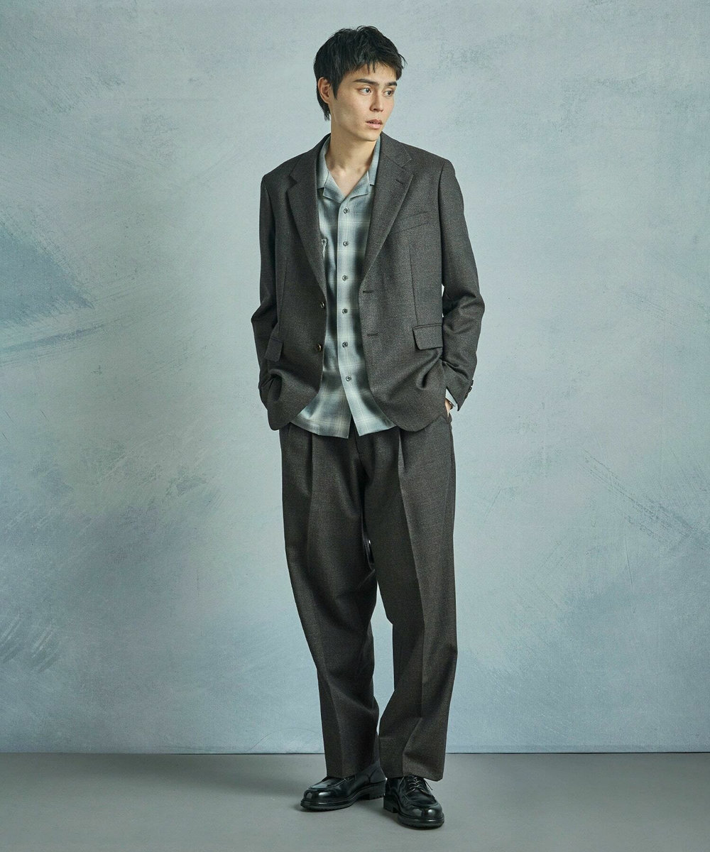 MEN'S BIGI ダブルポケットオンブレーチェックシャツ＜ストレッチ＞ グレー系その他