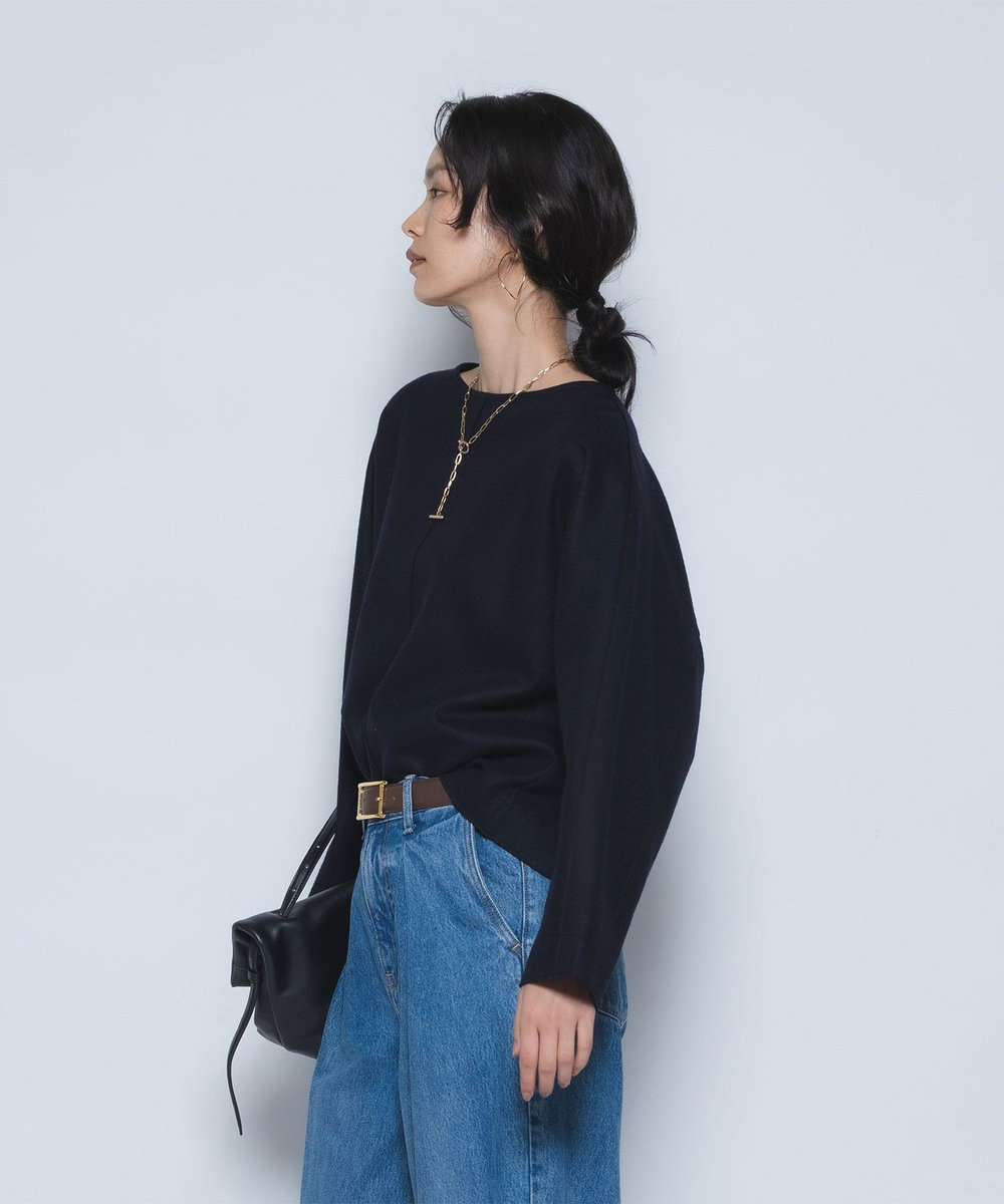 1er Arrondissement ウールスムースドルマントップス ネイビー