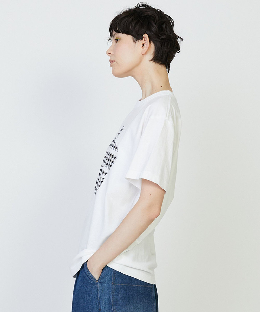 FRAPBOIS ギンガムパーキー Tシャツ ホワイト
