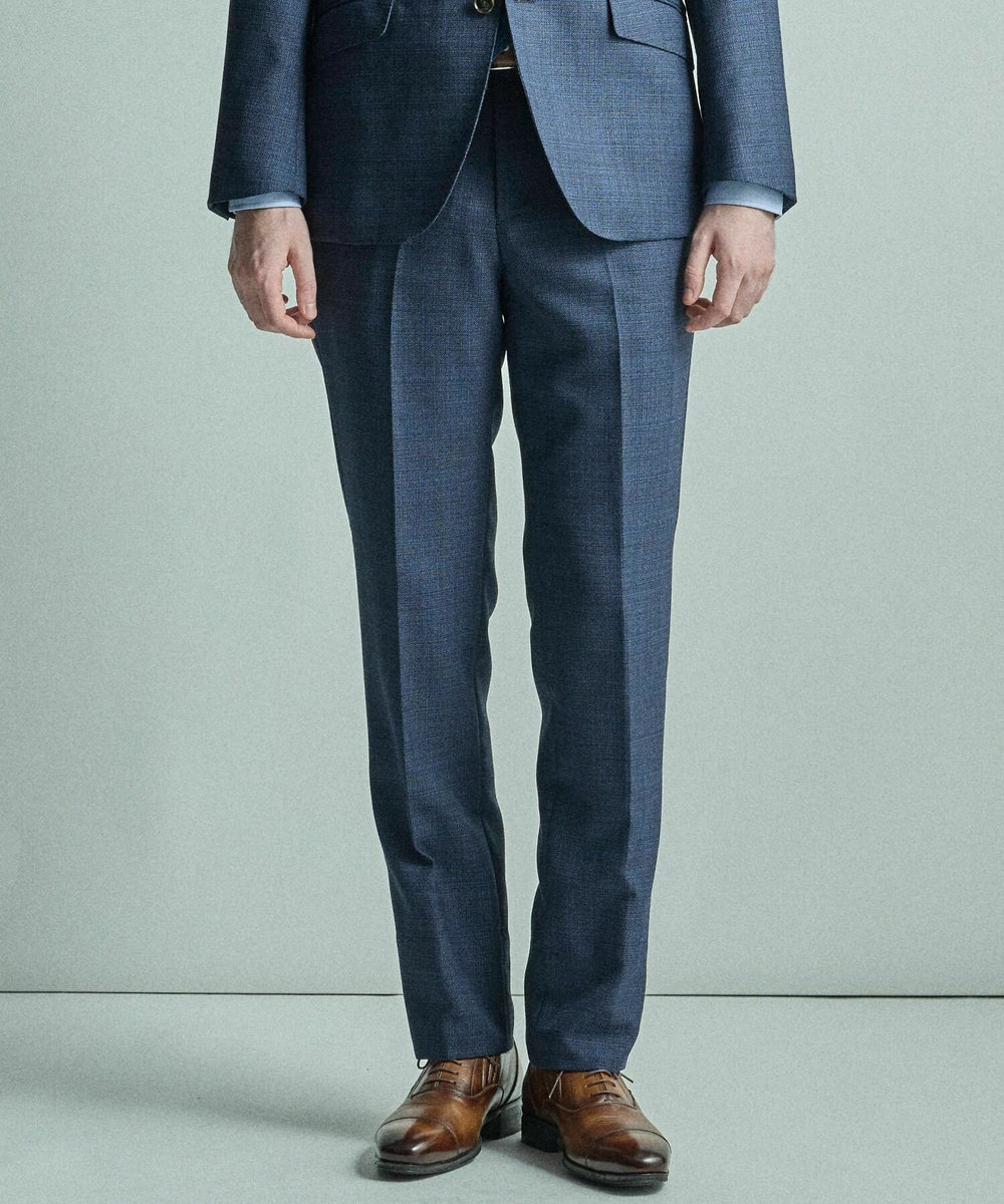 MEN'S BIGI ミックスヤーン/ホップサックスラックス ネイビー