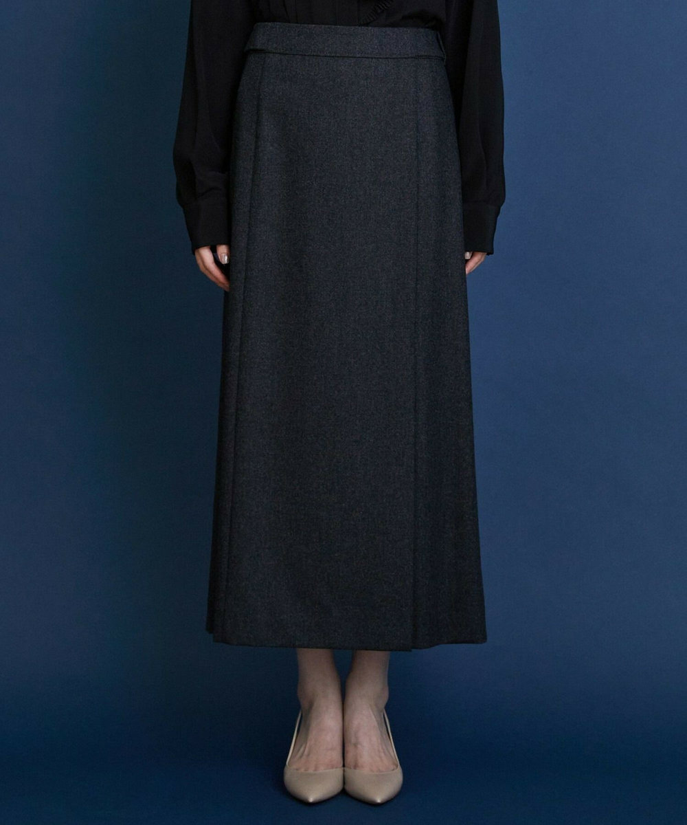 L'EQUIPE COUTURIER ウールカシミヤスカート チャコールグレー
