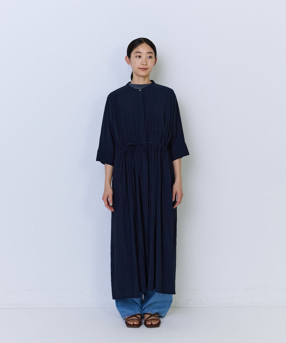 ADIEU TRISTESSE ミラクルウェーブワンピース ネイビー