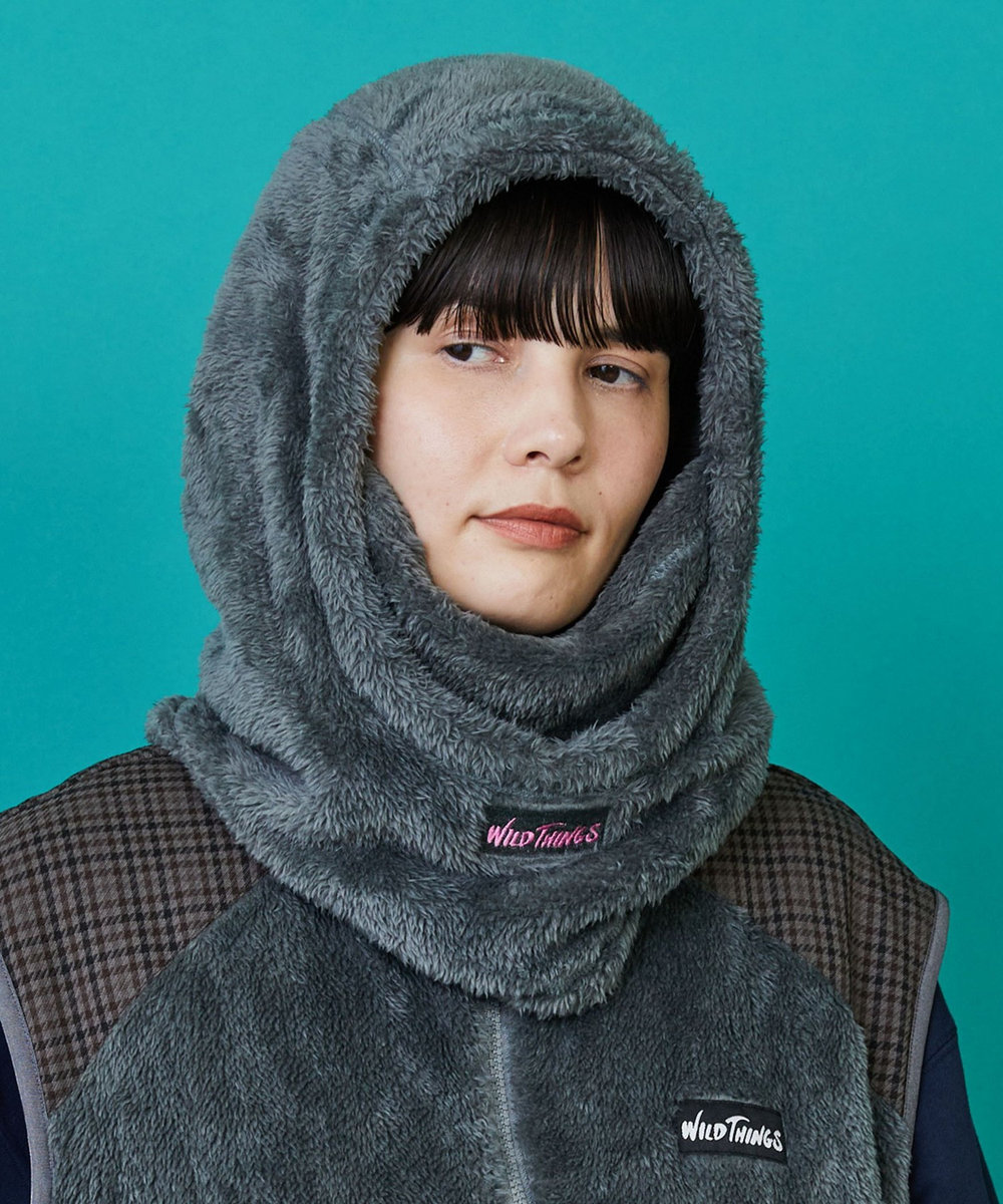 FRAPBOIS FRAPBOIS×WILD THINGS シャギーフリースベスト グレー