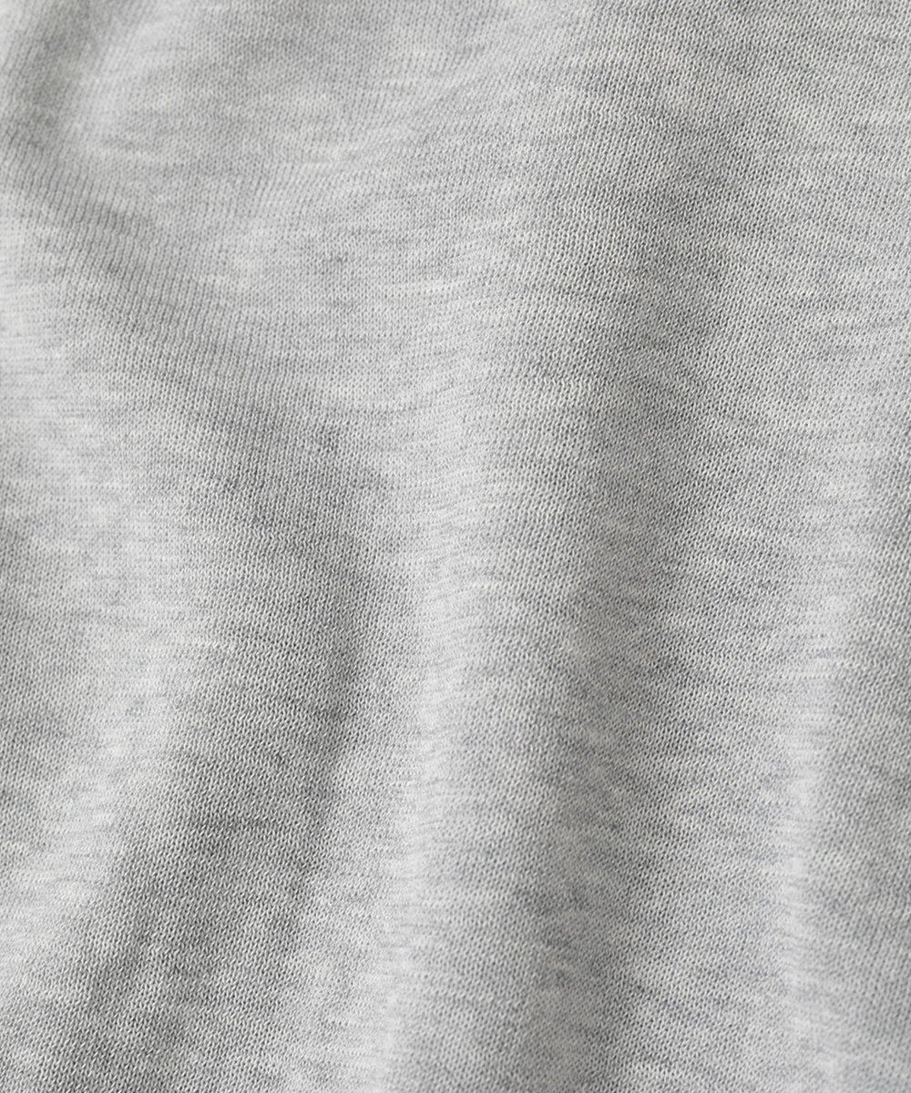 1er Arrondissement スキッパーショートスリーブニット トップグレー