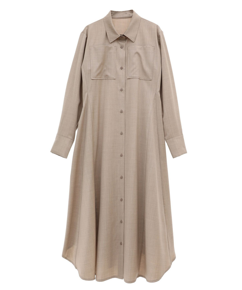 L'EQUIPE 【OUTLET限定】BOTTOストレッチウールワンピース ベージュ