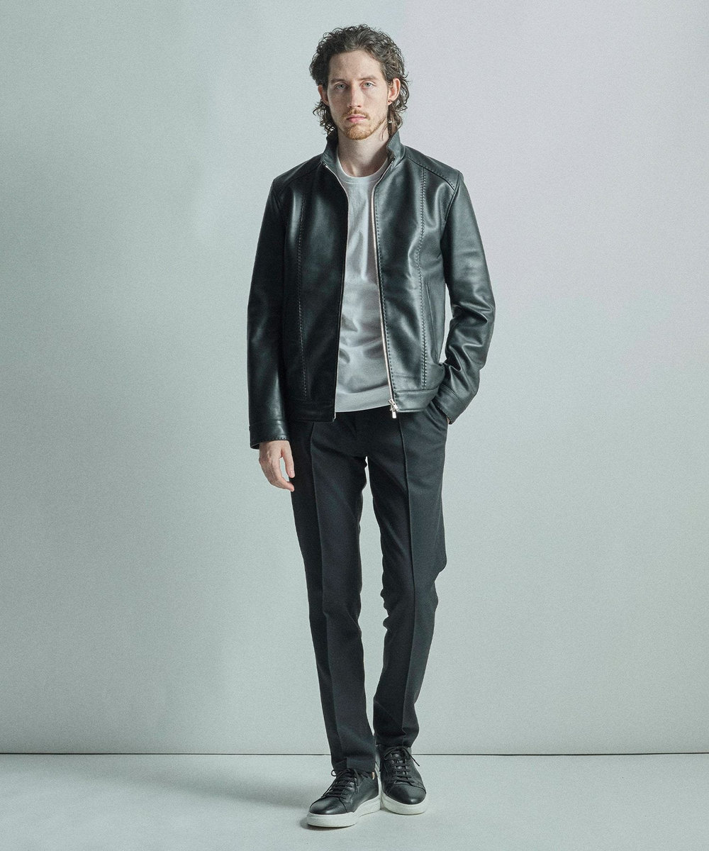 MEN'S BIGI 【ACTIVE TAILOR】360°ストレッチスラックス＜ストレッチ＞＜接触冷感＞＜速乾＞ ブラック