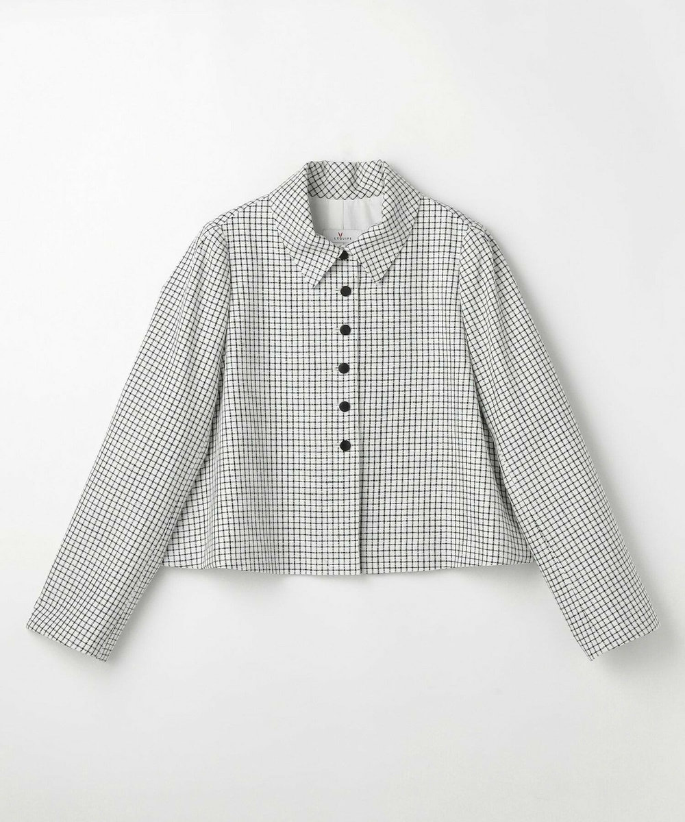 L'EQUIPE COUTURIER シルクテープチェックジャケット ブラック