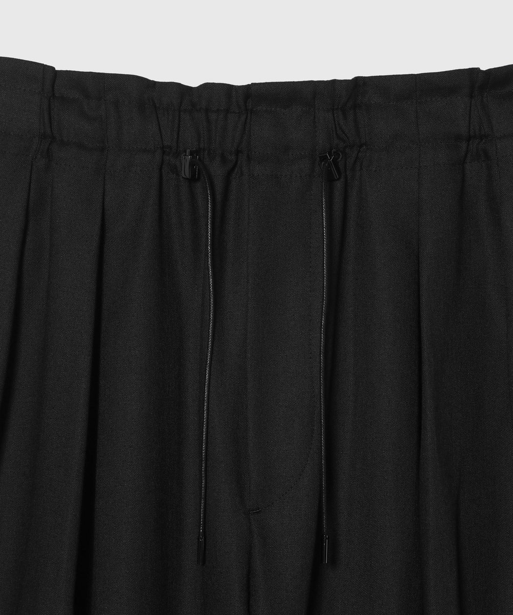 DÉPAREILLÉ RAMIE POLY TWILL BALLOON PANTS / ラミーポリツイルバルーンパンツ ブラック