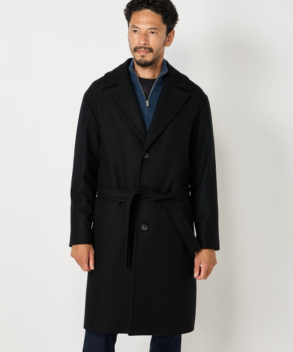 MEN'S BIGI 【hevo別注】ヴァージンウールメルトンチェスターフィールドコート ベージュ