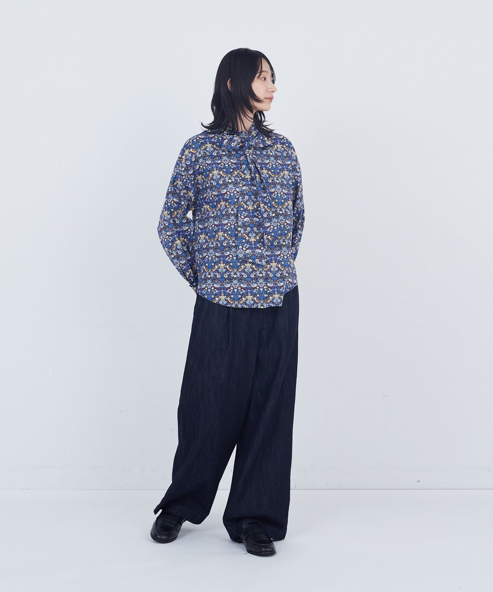ADIEU TRISTESSE リバティプリントブラウス ブルー系その他