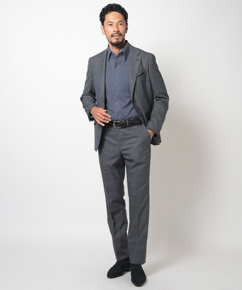 MEN'S BIGI 【ACTIVE TAILOR】ミックスヤーン/ホップサックジャケット＜セットアップ・スリーピース対応＞ グレー