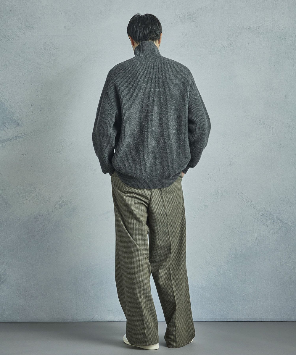 MEN'S BIGI 【50th Anniv . 菊池武夫】5G TURTLENECK KNIT チャコールグレー