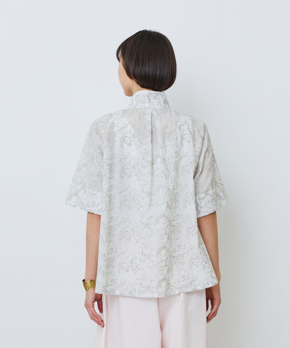 LOISIR 【アーティストコラボ】LOISIR×TORANEKOBONBON エンブロイダリーAラインシャツ ベージュ系その他