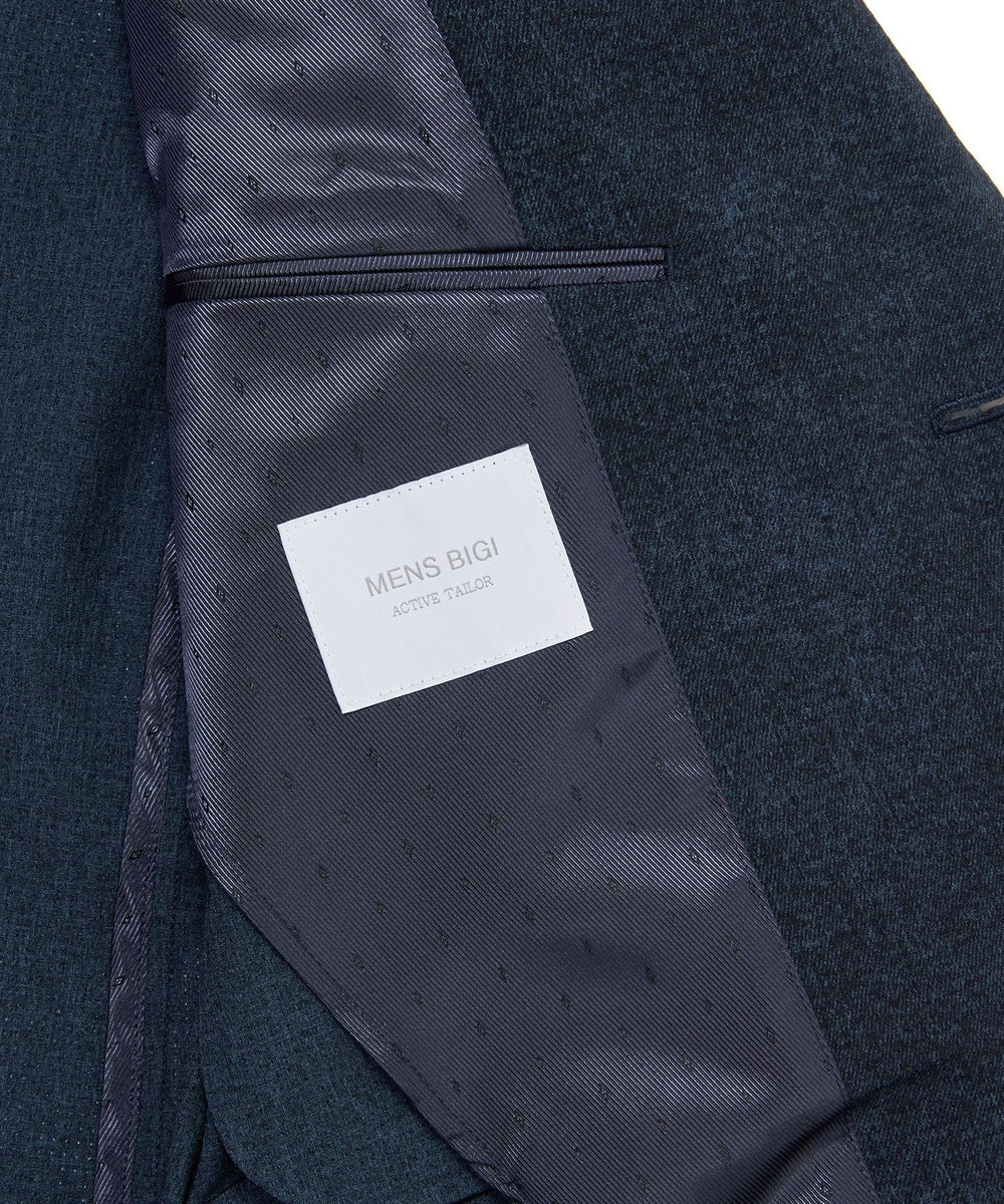 MEN'S BIGI 【ACTIVE TAILOR】Dot Air ヘリンボーン×千鳥格子/デニム柄 セットアップジャケット＜通気性/吸水速乾/ストレッチ＞ ネイビー