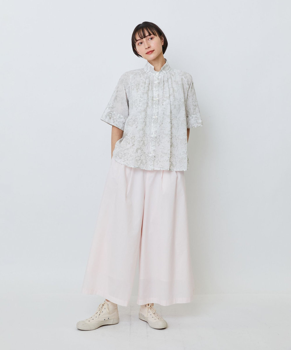 LOISIR 【アーティストコラボ】LOISIR×TORANEKOBONBON エンブロイダリーAラインシャツ ベージュ系その他