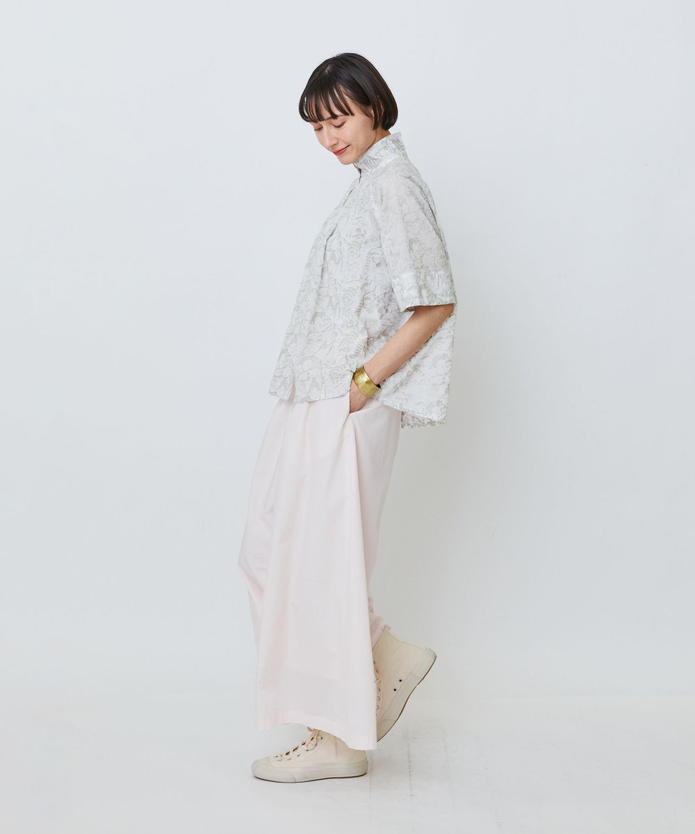 LOISIR 【アーティストコラボ】LOISIR×TORANEKOBONBON エンブロイダリーAラインシャツ ベージュ系その他