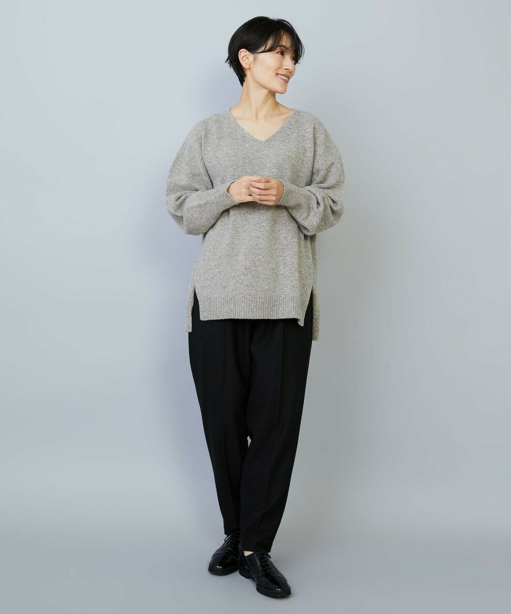 MOGA クーマラムカシミヤＶネックニット ベージュ
