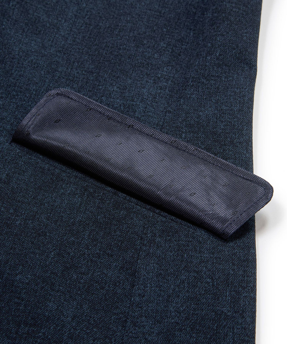 MEN'S BIGI 【ACTIVE TAILOR】Dot Air ヘリンボーン×千鳥格子/デニム柄 セットアップジャケット＜通気性/吸水速乾/ストレッチ＞ ネイビー