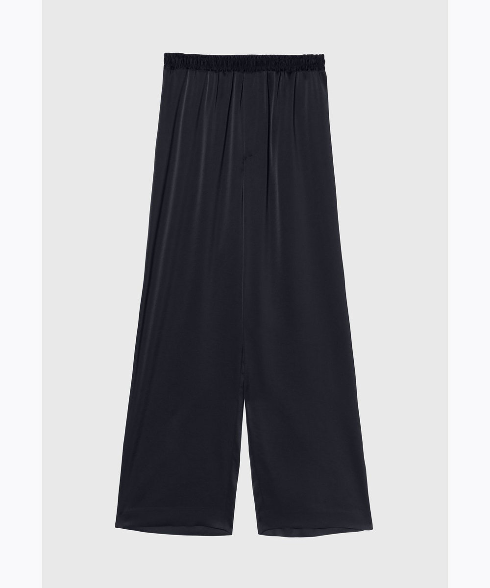 DÉPAREILLÉ SATIN GATHER PANTS / サテンギャザーパンツ ネイビー