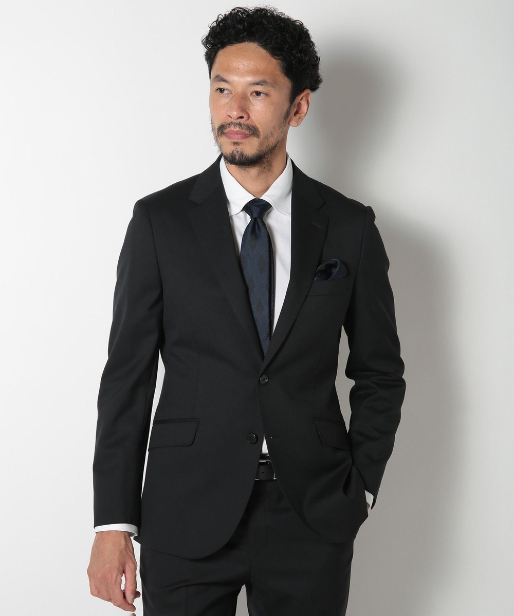 MEN'S BIGI アーガイル柄シルクネクタイ ネイビー