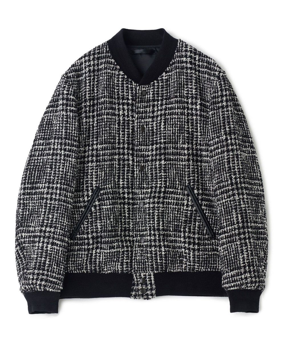 MEN'S BIGI ヘリンボーン/グレンチェックツイードスタジャン グレー系その他2
