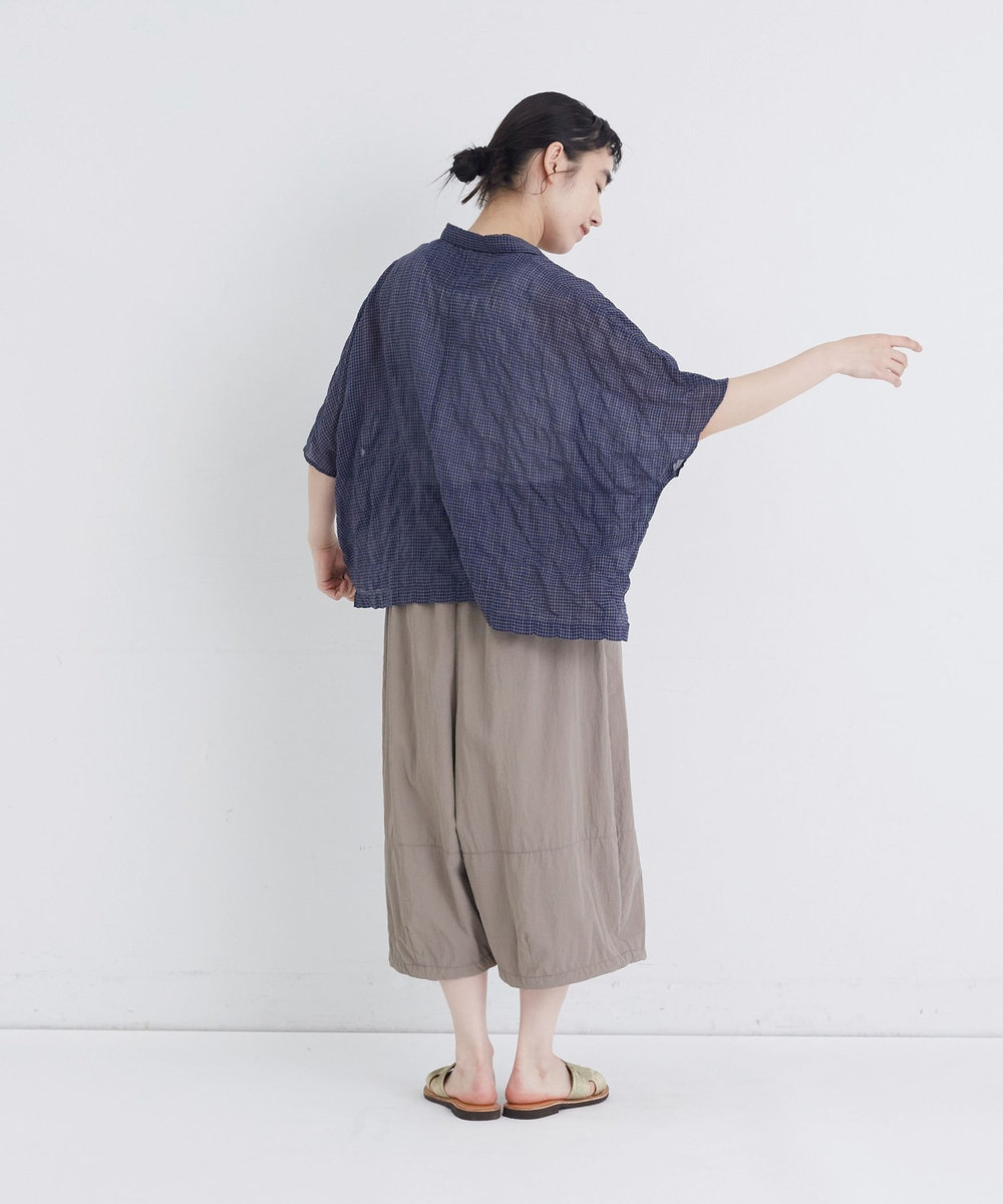 congés payés ADIEU TRISTESSE 【FAVE】シャーリングオープンカラーシャツジャケット パープル系その他