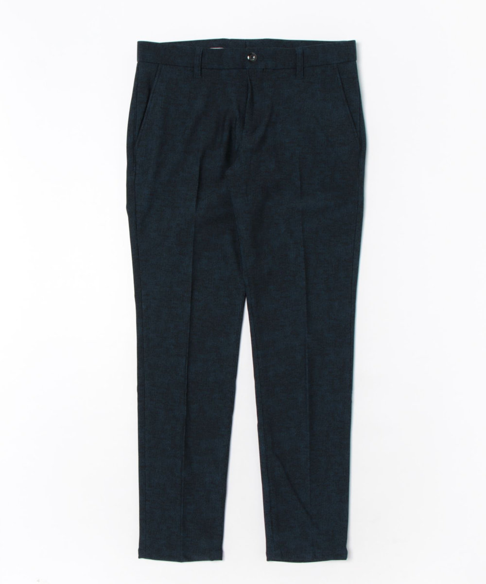 MEN'S BIGI 【ACTIVE TAILOR】ヒートパフォーマーツイード調プリントパンツ（セットアップ対応） ネイビー