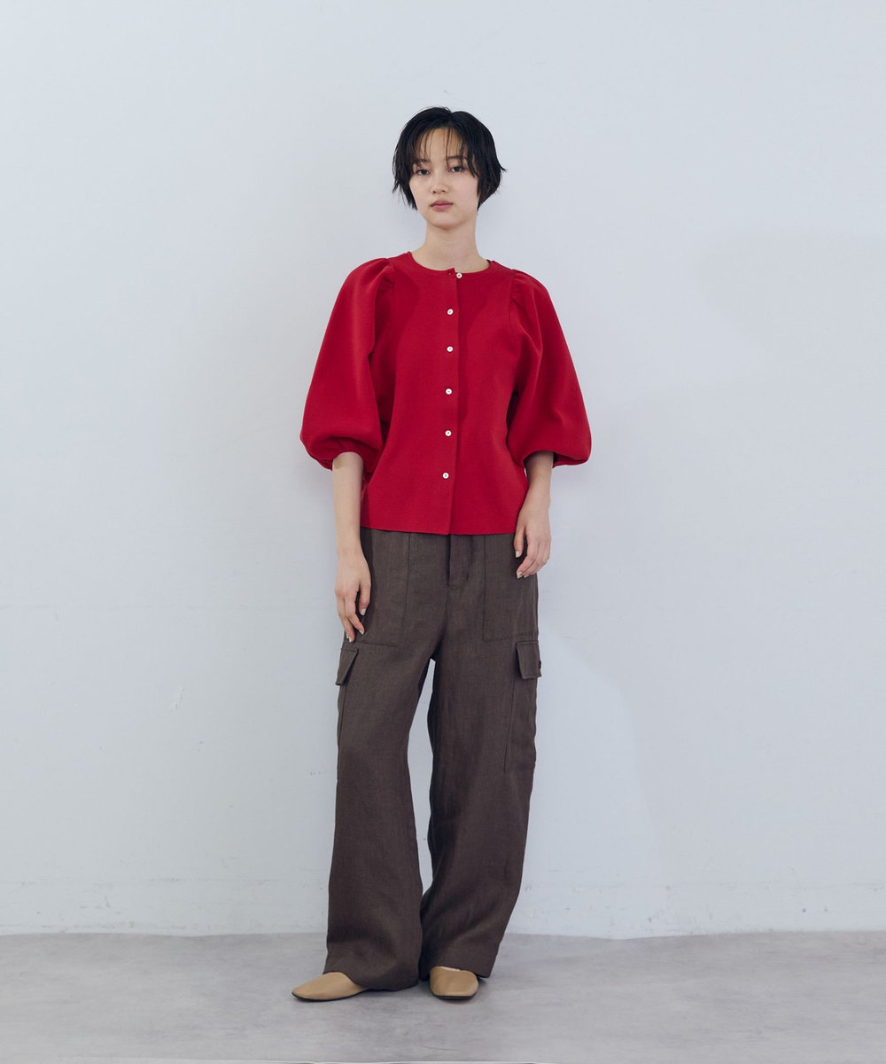 ADIEU TRISTESSE リネンカーゴパンツ ブラウン