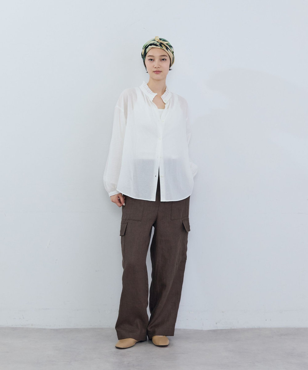 ADIEU TRISTESSE リネンカーゴパンツ ブラウン