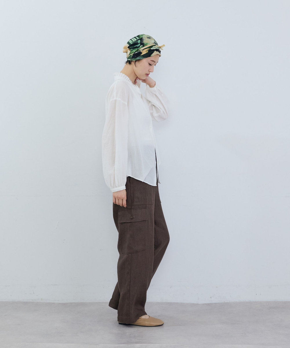 ADIEU TRISTESSE リネンカーゴパンツ ブラウン