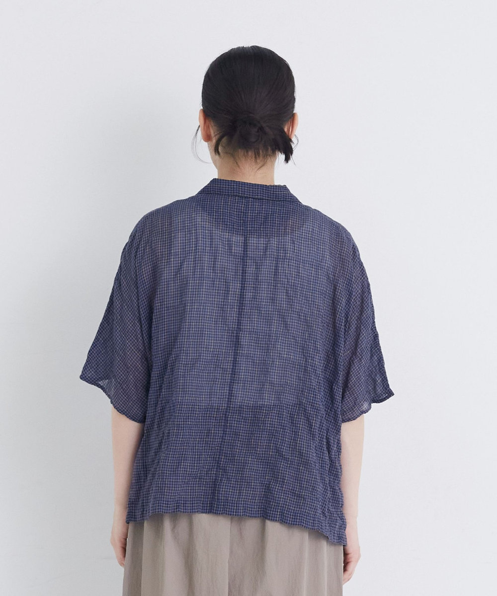 congés payés ADIEU TRISTESSE 【FAVE】シャーリングオープンカラーシャツジャケット パープル系その他