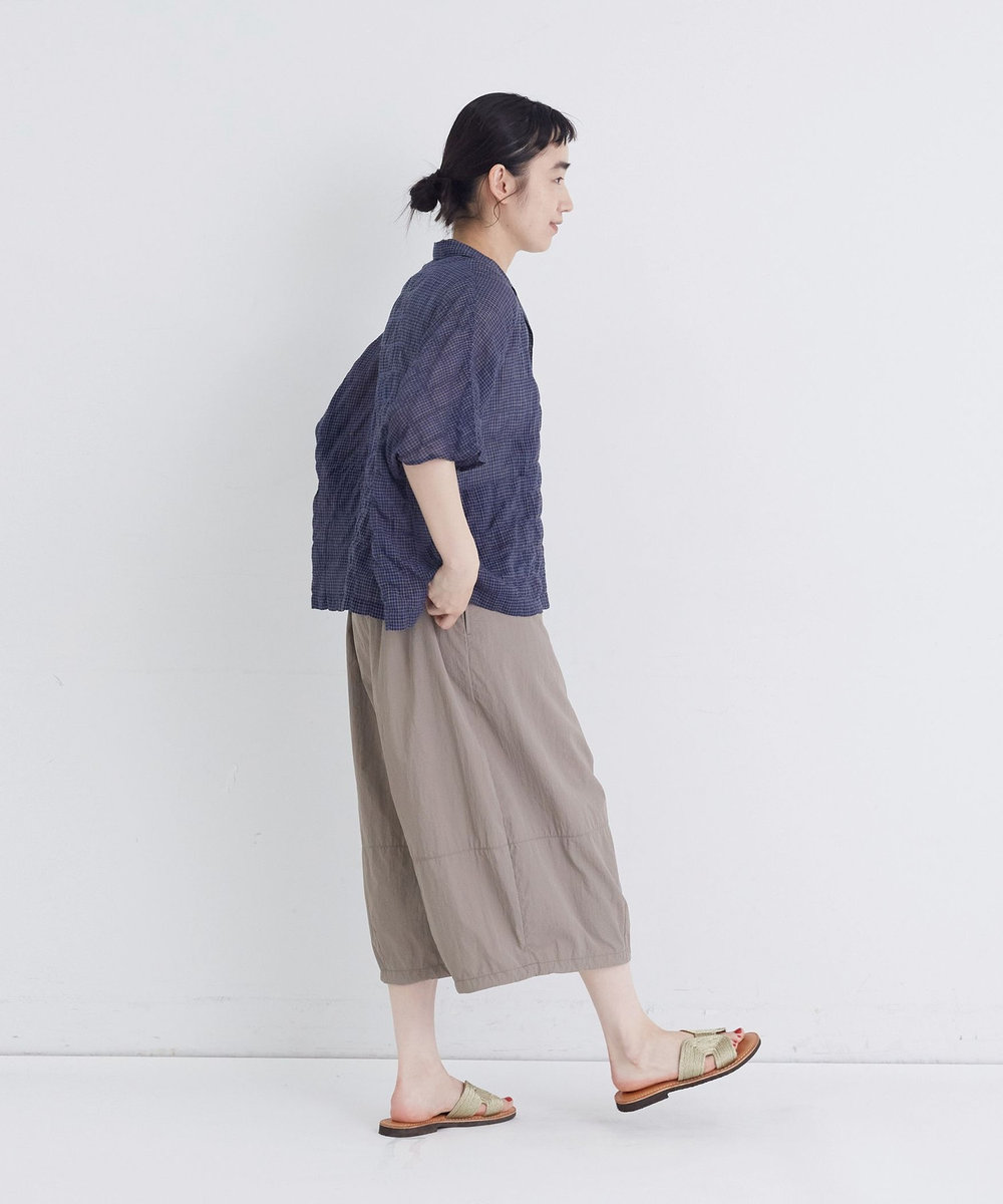 congés payés ADIEU TRISTESSE 【FAVE】シャーリングオープンカラーシャツジャケット パープル系その他