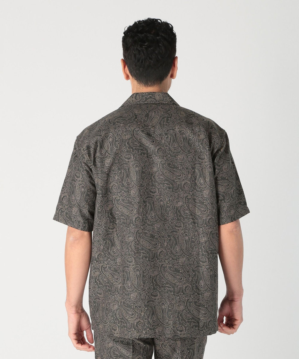 MEN'S BIGI ジャガードオープンカラーシャツ カーキ