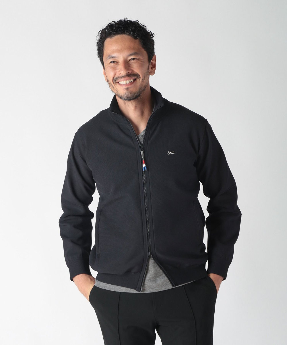 MEN'S BIGI 【DENHAM×MENS BIGI】スタンドニットジップブルゾン ブラック