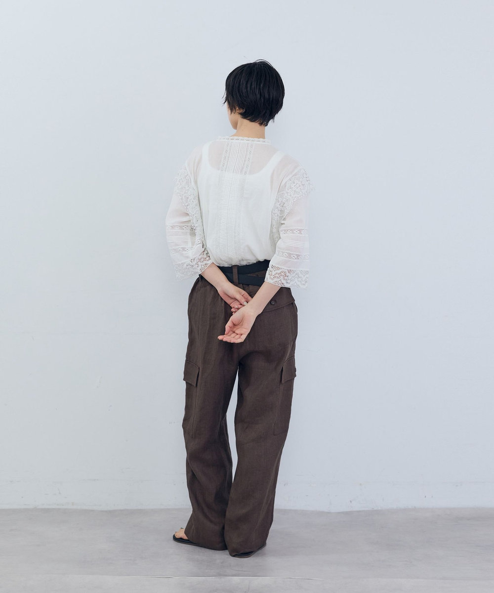 ADIEU TRISTESSE リネンカーゴパンツ ブラウン