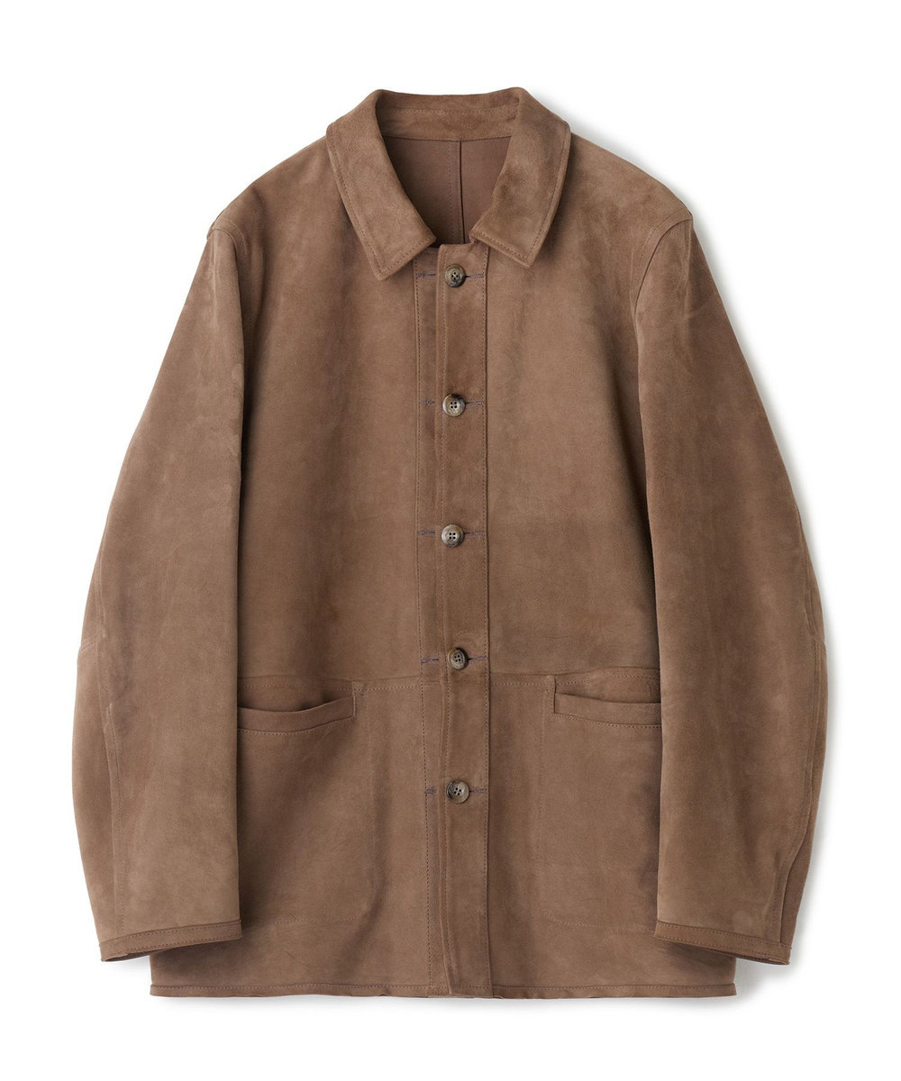 MEN'S BIGI ゴートスエード リバーシブル カバーオールブルゾン ベージュ
