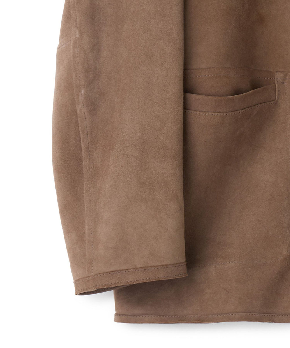 MEN'S BIGI ゴートスエード リバーシブル カバーオールブルゾン ベージュ