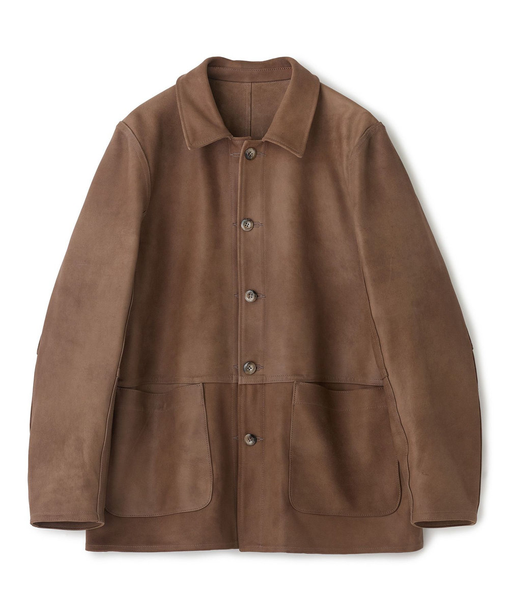 MEN'S BIGI ゴートスエード リバーシブル カバーオールブルゾン ベージュ
