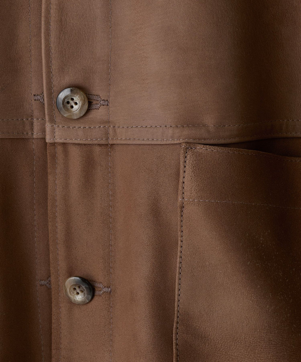 MEN'S BIGI ゴートスエード リバーシブル カバーオールブルゾン ベージュ