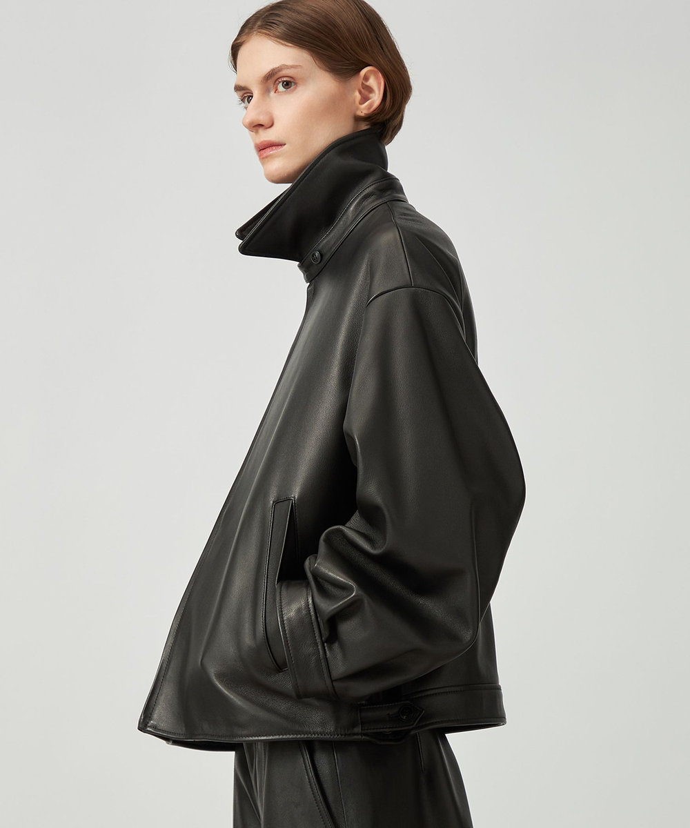 DÉPAREILLÉ LAMB LEATHER BLOUSON / ラムレザーブルゾン ブラック
