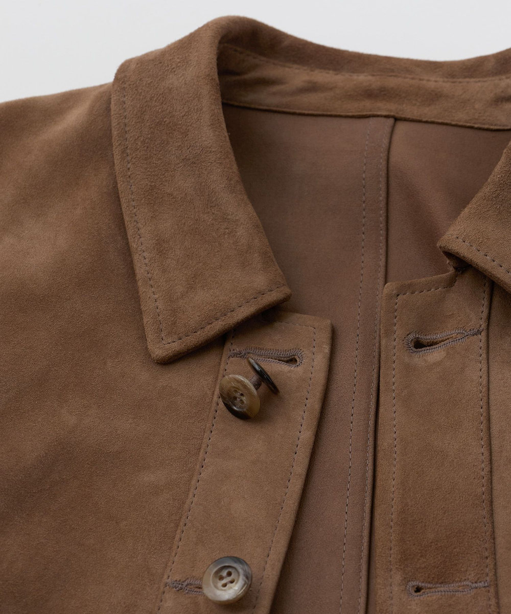 MEN'S BIGI ゴートスエード リバーシブル カバーオールブルゾン ベージュ